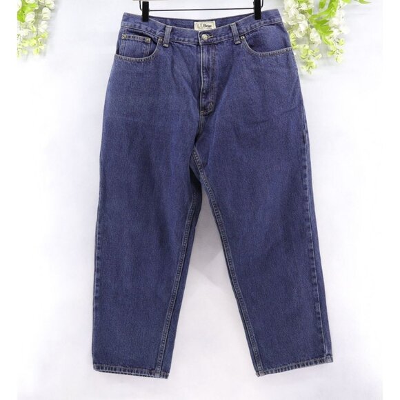 L.L Bean Jeans Women's Original Fit Relaxed High Waisted Mom Y2K Sz 16P - Picture 1 of 10